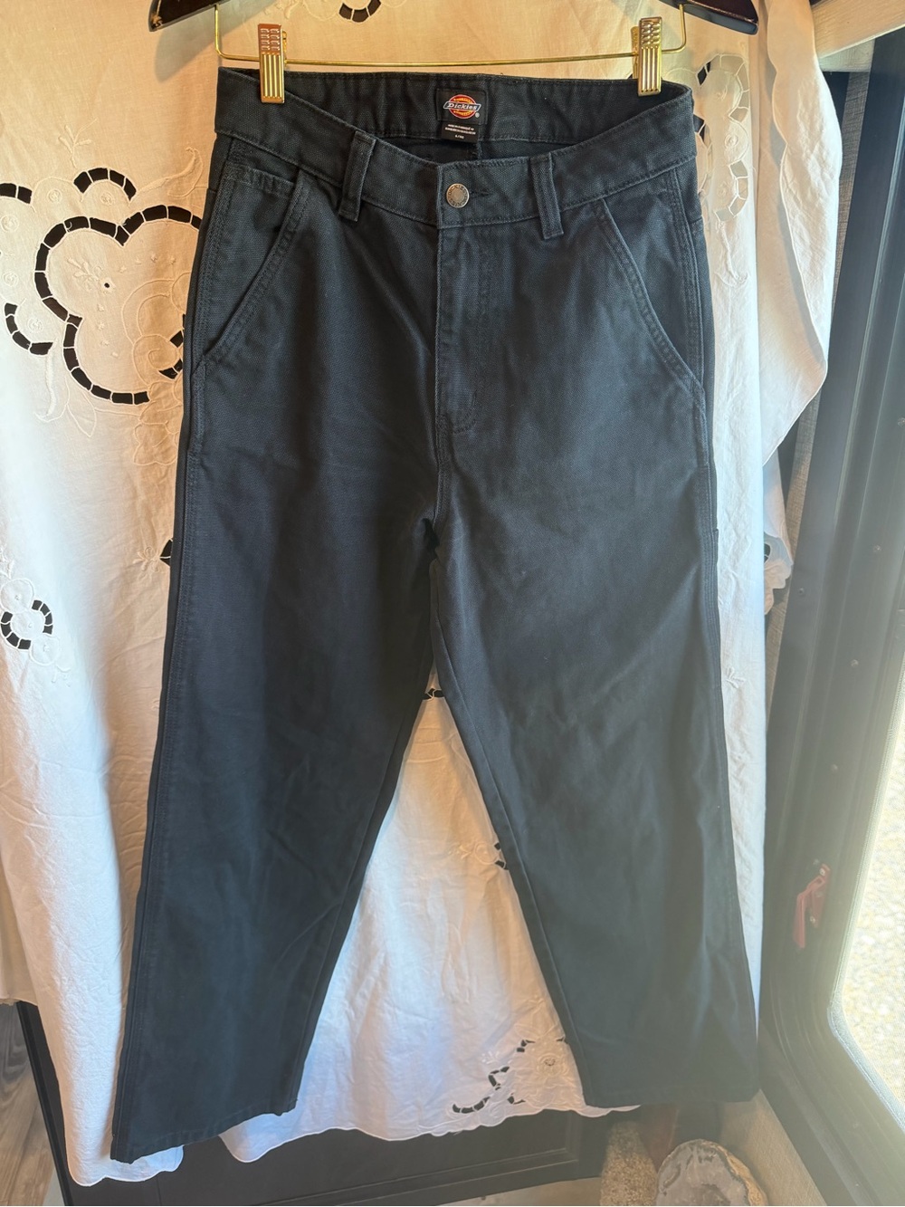 Dickies 6R Black Carpenter Pants FPR05SBK 100% Cotton Y2K Workwear Utility